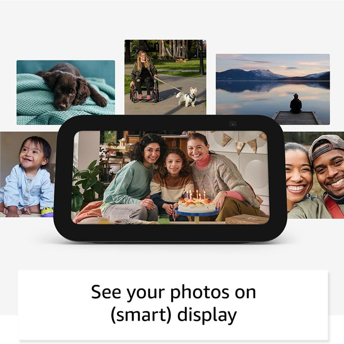 Smarthome Amazon Echo Show 5 3th-Gen - Pantalla táctil de 5.5”, asistente Alexa integrado, cámara de 2MP, Wi-Fi, bluetooth, color blanco.
