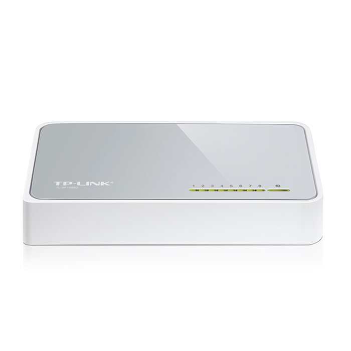 Conmutador (Switch) TP-Link TL-SF1008D - Switch de sobremesa con 8 Puertos, 10/100 Mbps.