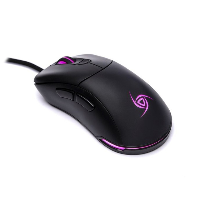 MouseUSB VSG AQUILA - Ratón óptico para gamer, Mouse gamer ergonómico, liviano de 80 g, sensor PMW 3360, rgb, 400/800/1200/2400/3200/6400/12000 dpi, 6 botones programables, usb, color negro. VG-M717