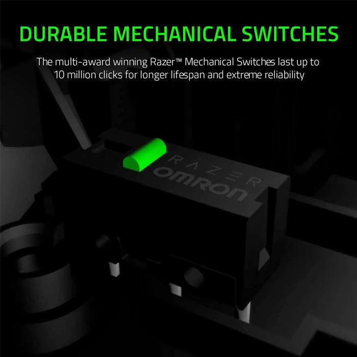 Mouse Razer Deathadder Esssential - Ratón óptico alámbrico para gamer, rgb chroma, 5 botones programables, 6400 dpi, usb, color negro. RZ01-03850100-R3U1 