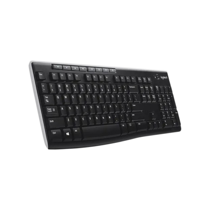 Teclado Logitech Wireless Keyboard K270 - Teclado compacto & inalámbrico 2.4Ghz, receptor usb, resistente a salpicaduras, español, color negro. 920-004426