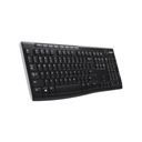 Teclado Logitech Wireless Keyboard K270 - Teclado compacto & inalámbrico 2.4Ghz, receptor usb, resistente a salpicaduras, español, color negro. 920-004426