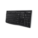 Teclado Logitech Wireless Keyboard K270 - Teclado compacto & inalámbrico 2.4Ghz, receptor usb, resistente a salpicaduras, español, color negro. 920-004426