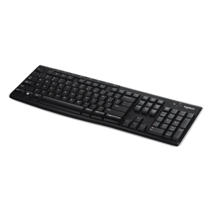 Teclado Logitech Wireless Keyboard K270 - Teclado compacto & inalámbrico 2.4Ghz, receptor usb, resistente a salpicaduras, español, color negro. 920-004426
