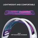 Auricular Logitech G733 LightSpeed RGB Wireless - Audífono con micrófono para gamer, inalámbrico, dts, compatible con PC/MAC/PS4, color blanco. 981-000882