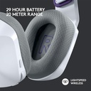 Auricular Logitech G733 LightSpeed RGB Wireless - Audífono con micrófono para gamer, inalámbrico, dts, compatible con PC/MAC/PS4, color blanco. 981-000882