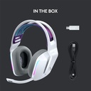 Auricular Logitech G733 LightSpeed RGB Wireless - Audífono con micrófono para gamer, inalámbrico, dts, compatible con PC/MAC/PS4, color blanco. 981-000882