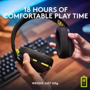 Auricular Logitech G435 - Audífono con micrófono para gamer, inalámbrico, controlador de 40mm, 2.4 GHz LIGHTSPEED, bluetooth, compatible con PC, PlayStation 4/5, color negro/amarillo. 981-001049