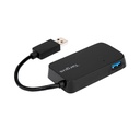 Hub USB Targus ACH124US - 4 Puertos 3.0, Compatible con Windows y Mac OS, Negro