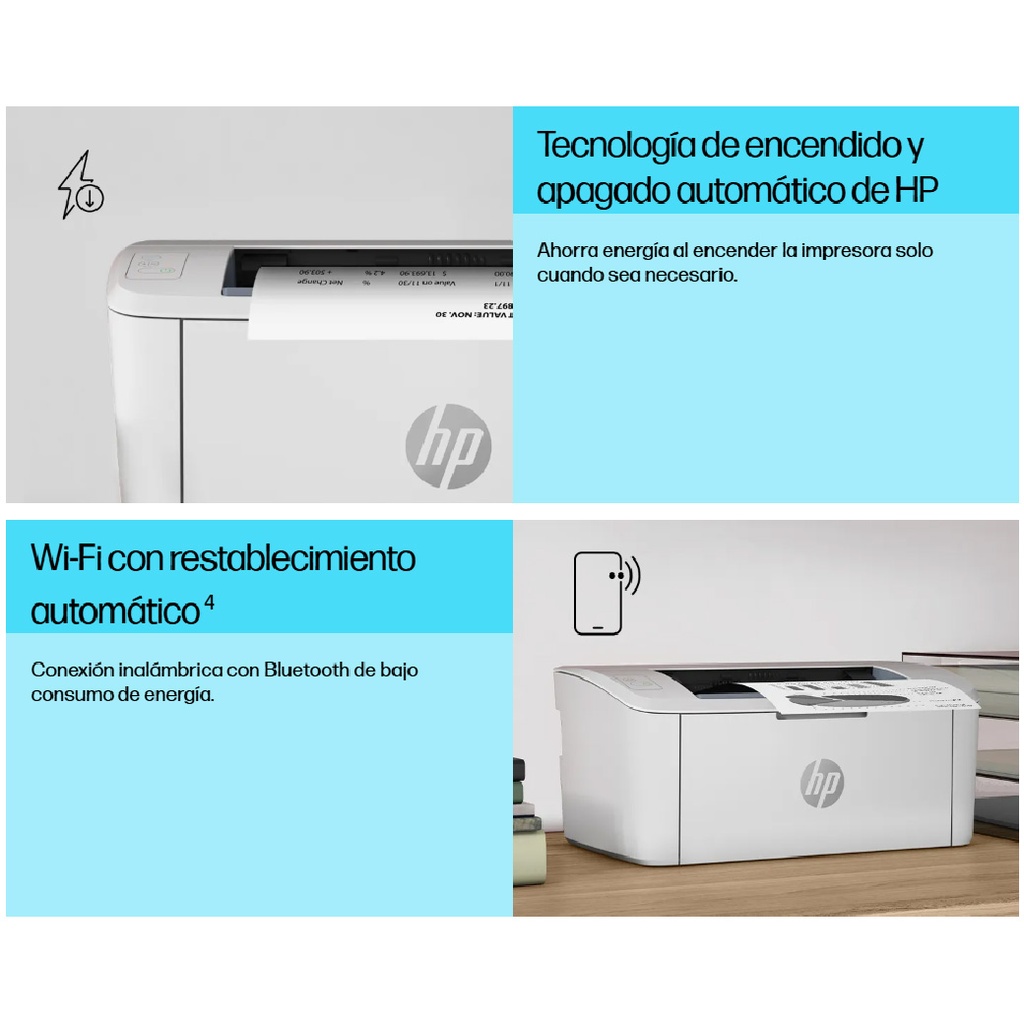 Impresora Laser HP Laser M111w - Impresora monocromática, Hasta 8,000 páginas aproximadamente por mes, Hasta 21 ppm, wifi, USB 2.0 de alta velocidad. 7MD68A#BGJ