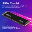 Unidad de Estado Sólido (SSD) Crucial P3 Plus PCIe NVMe 2TB - 5000MB/s de Lectura, 5000MB/s de Escritura, PCIe Gen4, M.2 (2280) CT2000P3PSSD8 (copia)
