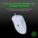 Mouse Razer Deathadder Esssential White Edition - Ratón óptico alámbrico para gamer, rgb chroma, 5 botones programables, 6400 dpi, usb, color blanco. RZ01-03850200-R3U1 