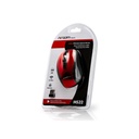 Ratón óptico, inaLlámbrico, ARG-MS-0032R, ergonómico, 2.4 Ghz, 800/1600 DPI, 6 botones, 2 pilas AAA, color rojo.