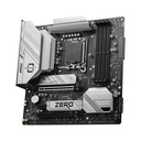 Tarjeta madre MSI B760M PROJECT ZERO, LGA1700, Intel B760, 4x DDR5 7800Mhz+(OC), PCI-E1 Gen PCIe 5.0, 1xDisplayPort, 1xHDMI, 4X USB 2.0, 3X USB Tipo A(10Gbps), 2xM.2, Realtek® 2.5Gbps LAN. B760M PROJECT ZERO
