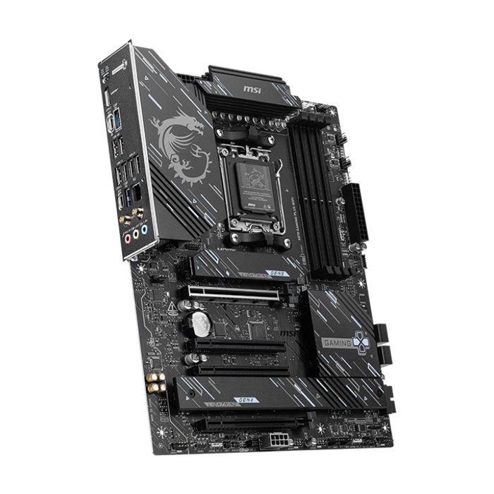 Tarjeta madre MSI X870 GAMING PLUS WIFI, AM5, AMD X870, 4x DDR5 8200Mhz+, PCI-E1 Gen PCIe 5.0, 1xTipo C DisplayPort, 1xHDMI, 4X USB 2.0, 2X USB Tipo A, 2xM.2, Realtek® 8126VB 5G LAN. X870 GAMING PLUS WIFI