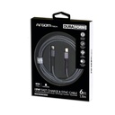 Cable Trenzado de Nailon Argom, ARG-CB-0024BK, USB Tipo C macho a Lightning de 18W macho, 1.8m (6pies).