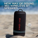 Bocina Argom BT BoogieBoom+,  Altavoces portable, Bluetooth 5.0, 10W RMS, 1800 mAh, Resistencia al agua IPx7, color Negro. ARG-SP-3126BK