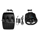 Gamepad Logitech G923 Racing Wheel - Volante y pedales de simulación de carreras, pedales de acero inoxidable, volante de cuero, TRUEFORCE, para PC, PS4, color negro. 941-000147