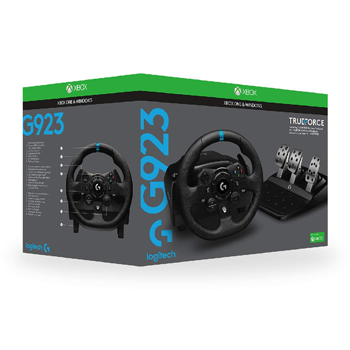 Gamepad Logitech G920 Racing Wheel - Volante de carreras con pedales y force feedback con 2 motores para Xbox y PC, usb. 941-000122