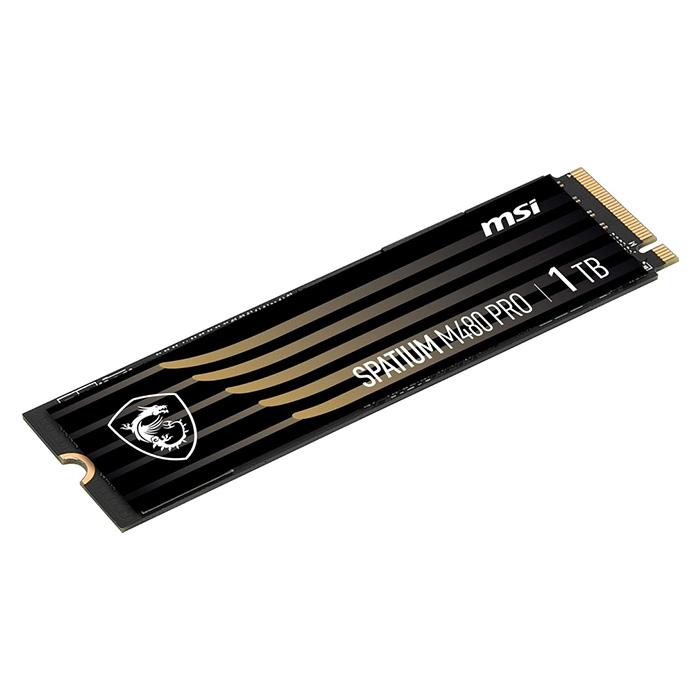 Unidad de Estado Sólido MSI SPATIUM M480 - Capacidad de 1TB, 7400MB/s de lectura, 6000MB/s de escritura, NVMe 1.4 PCIe Gen4X4, M.2 2280. SPATIUM M480 PRO PCIe 4.0 NVMe M.2 1TB