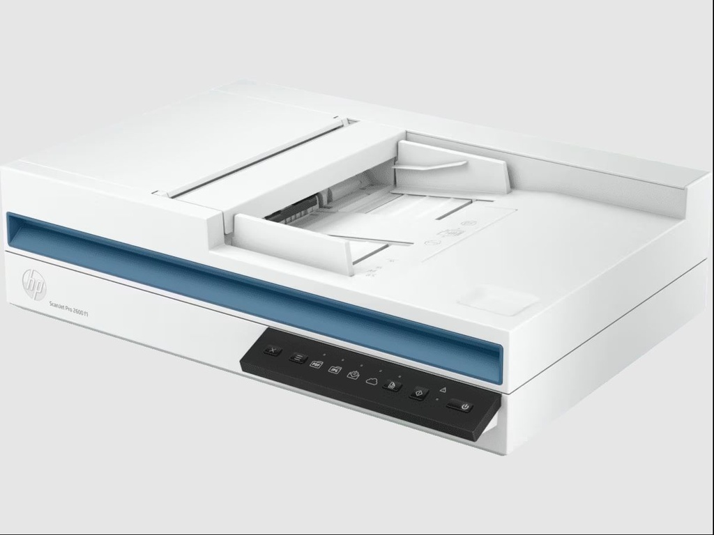 Escáner HP ScanJet Pro 2600 f1 - Escáner de cama plana con alimentador automático 1500 hojas, 600dpi, dúplex, 25ppm, usb 2.0.