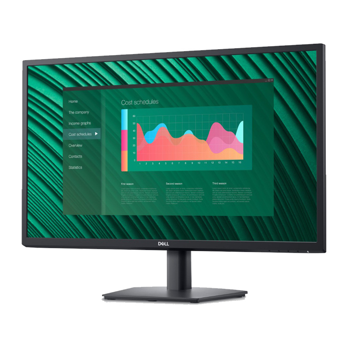 Monitor Dell E2723H - 27", FHD, 16:9, 60Hz, 300cd/m2, 8ms, VGA, DisplayPort, Negro