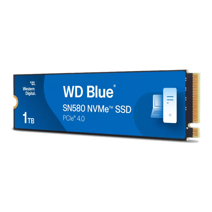 Unidad de Estado Sólido Western Digital Blue SN580 NVMe 1TB - 4150MB/s de Lectura, 4150MB/s de Escritura, M.2, PCIe Gen4 x4, 2280 WDS100T3B0E