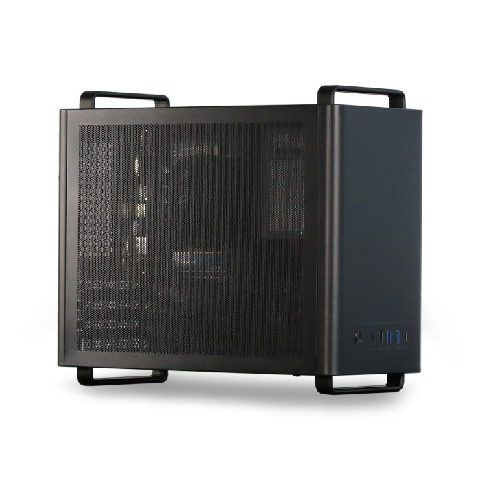 Caja Micro ATX - Panel frontal, Conectores 1x USB 2.0, 2x3.0, 1 Tipo C, Audio HD, Fuente de poder 550W, color negro. VC21-M320B+LPW12-230, Black