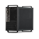 Caja Micro ATX - Panel frontal, Conectores 1x USB 2.0, 2x3.0, 1 Tipo C, Audio HD, Fuente de poder 550W, color negro. VC21-M320B+LPW12-230, Black