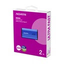 SSD Externo Adata SE880, 2TB, USB-C 3.2, Lectura 2000 MB/s, Escritura 2000 MB/s, Azul  AELI-SE880-2TCBU