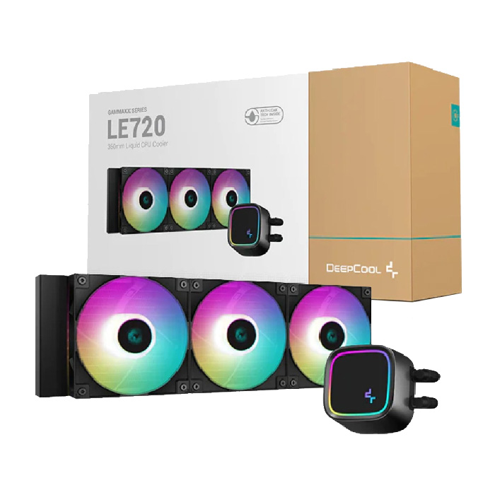 Sistema de Enfriamiento Líquido DeepCooL GAMMAXX LE720 - Para procesador, iluminación RGB, Socket LGA 1150/1151/1155/1200/1700/, Socket AMD AM5/AM4, conector 4 pines