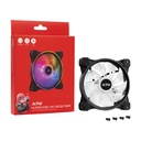 Abanico XPG Hurricane 140 ARGB - Para gabinete, caja 140mm, hasta 1800 RPM, conector 4 pines, 28dBA, color negro. HURRICANE140ARGBPWM-BKCWW