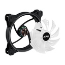 Abanico XPG Hurricane 140 ARGB - Para gabinete, caja 140mm, hasta 1800 RPM, conector 4 pines, 28dBA, color negro. HURRICANE140ARGBPWM-BKCWW