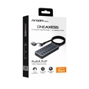 HUB Argom ARG-UB-0191 Tipo C/USB 3.0 2 en 1 de One Axess con 7 puertos USB 3.0, Velocidad de transferencia de datos de 5 Gbps. ARG-UB-0191