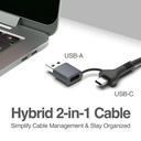 HUB Argom ARG-UB-0191 Tipo C/USB 3.0 2 en 1 de One Axess con 7 puertos USB 3.0, Velocidad de transferencia de datos de 5 Gbps. ARG-UB-0191