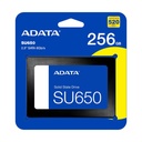 Unidad de Estado Solido(SSD) A-Data ASU650SS - 2.5", con capacidad de 256GB, 3D TLC, 520MB/s de lectura, 450MB/s de escritura, SATA3 6Gbit/s. ASU650SS-256GT-R