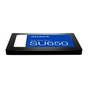 Unidad de Estado Solido(SSD) A-Data ASU650SS - 2.5", con capacidad de 256GB, 3D TLC, 520MB/s de lectura, 450MB/s de escritura, SATA3 6Gbit/s. ASU650SS-256GT-R