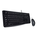 Teclado Logitech Desktop MK120 - Teclado & ratón óptico, resistente a salpicaduras, usb, español, color negro. 920-004428/2566