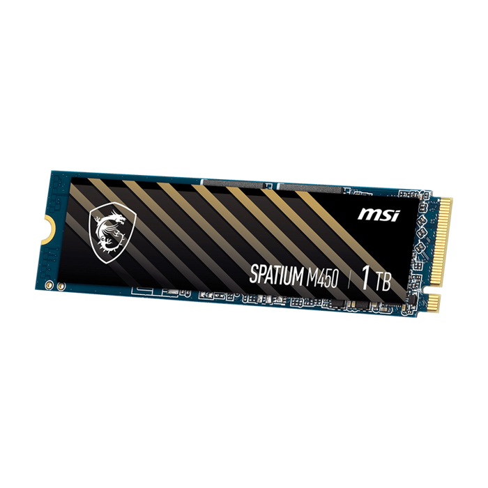 Unidad de Estado Sólido MSI SPATIUM M450 - Capacidad de 1TB, 3600MB/s de lectura, 3000MB/s de escritura, NVMe 1.4 PCIe Gen4X4, M.2 2280. SPATIUM M450 PCIe 4.0 NVMe M.2 1TB