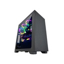 Caja ATX AZZA Hive 450 - Conectores 1x USB 3.0 / 2x USB 2.0, ventana lateral, 1x abanico de 120mm ARGB, color negro. CSAZ-450