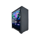 Caja ATX AZZA Hive 450 - Conectores 1x USB 3.0 / 2x USB 2.0, ventana lateral, 1x abanico de 120mm ARGB, color negro. CSAZ-450