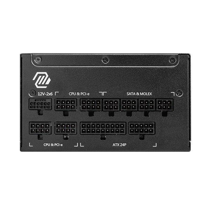Fuente de poder MSI MAG A1000GL PCIE5 - 1000W, 24 Pines ATX, 6x Conector 6+2 PCI-E 5.0 y 12x SATA, Abanico 135mm, 80 Plus Gold