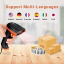 Escáner Genérico de Código de Barra  QR 1D, 2D, IP65, Cable USB B08TWCP4DD