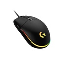 Mouse Logitech G203 LightSync - Ratón óptico alámbrico para juegos, rgb, 8000 dpi, usb, 6 botones, color negro. 910-005790
