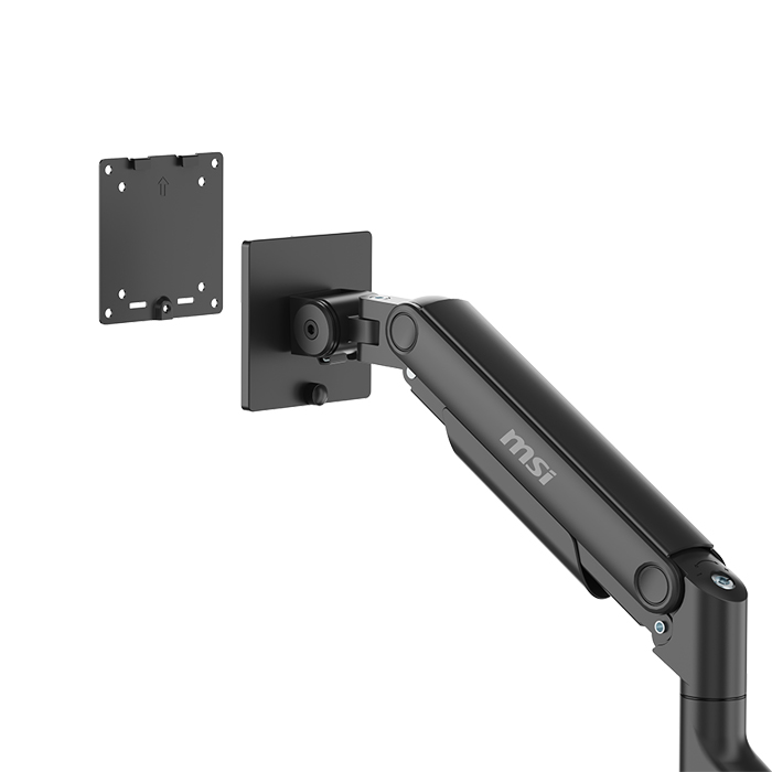 Soporte Doble MSI PRO MT81D - Para monitor LCD/LED, VESA 75x75/100x1 soporta 17" hasta 32", hasta 8 kg/17.6 lb por brazo, color negro. PRO MT81D (copia)