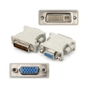 Adaptador DVI a VGA VCOM - Adaptador DVI 24+5 macho/VGA HD15 hembra, para conectar monitores, tarjetas de video, entro otros. V-ADAP-DVI-M/VGA-H