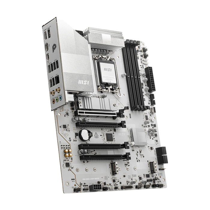 Tarjeta Madre Intel MSI Intel Ultra - LGA1851, Intel Z890, Micro-ATX, 4x DDR5 hasta 256GB UDIMM, 4x ranuras PCI-E x16, HDMI 2.1, DP 1.4, Tipo-C, USB. PRO Z890-S WIFI WHITE