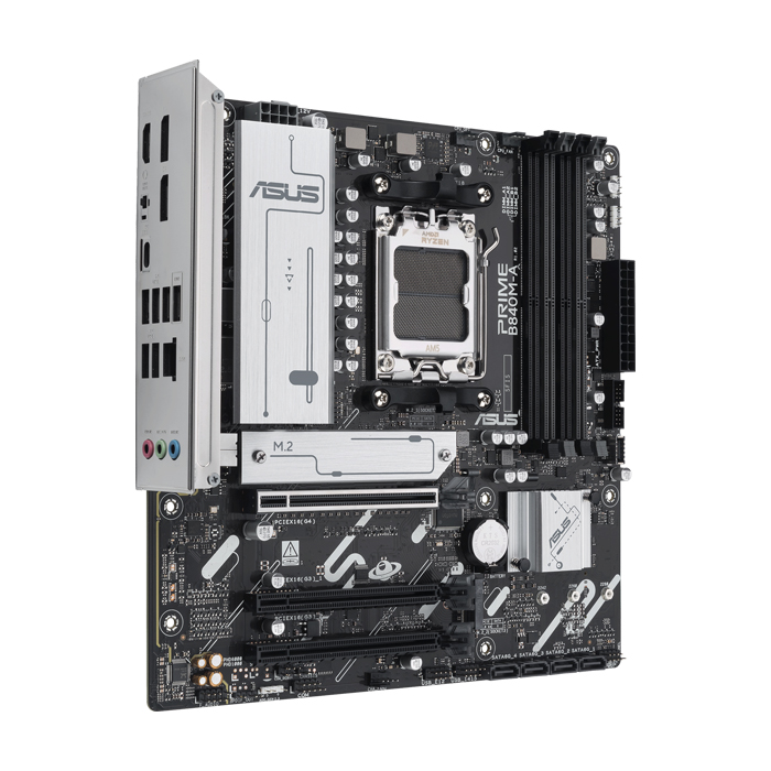 Tarjeta Madre AMD Asus PRIME B840M-A - AM5, AMD B840, 4x DDR5 7600Mhz(OC), ASUS LANGuard, PCIe 4.0 x16, 2x DisplayPort, HDMI, M.2, SATA 6Gb/s. PRIME B840M-A