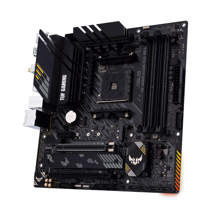 Tarjeta Madre AMD Asus TUF Gaming B550M - AM4, AMD B550, 4x DDR4 3200MHz, Wi-Fi 6 AX200, Bluetooth v5.1, PCI-Express 4.0 x16, AMD 2-Way CrossFireX, DisplayPort, HDMI, USB, M.2, TUF LANGuard. TUF GAMING B550M-PLUS WIFI II