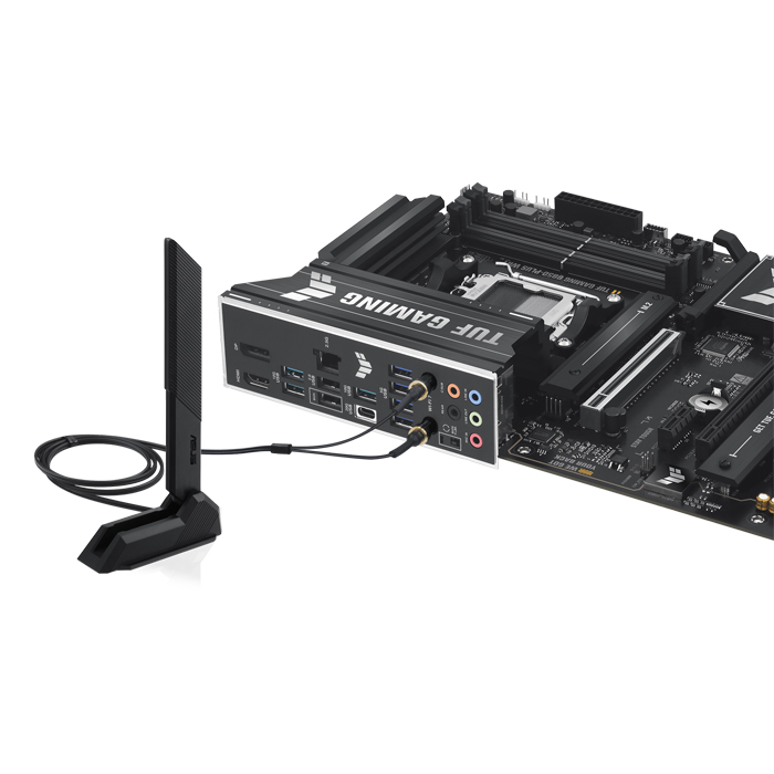 Tarjeta Madre AMD Asus TUF GAMING B850-PLUS WIFI - AM5, AMD B850, 4x DDR5 8000Mhz(OC), TUF LANGuard, PCIe 5.0 x16, DisplayPort, HDMI, M.2, SATA 6Gb/s. TUF GAMING B850-PLUS WIFI